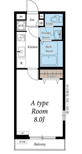 川崎市多摩区西生田５丁目のアパートの間取り