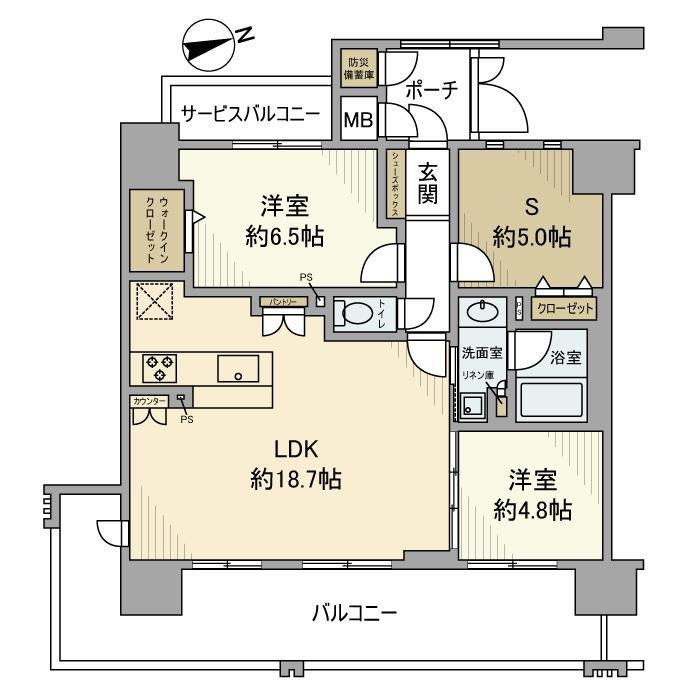 ミラージュパレス四天王寺夕陽丘の間取り