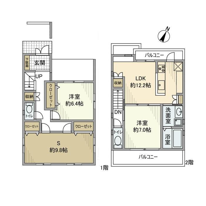 佐井寺南が丘戸建の間取り