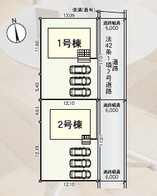 【区画図】 | クレイドルガーデン甲府市里吉第7　2号棟 | 区画図