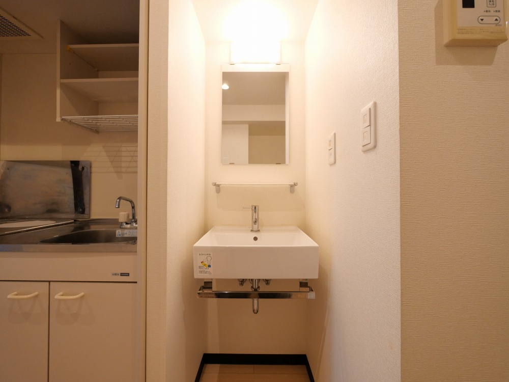 大阪市東住吉区杭全２丁目の賃貸マンションの独立洗面台