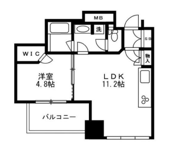 クレヴィアタワー大阪本町の間取り