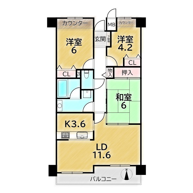 岩倉花園町パーク・ホームズの間取り