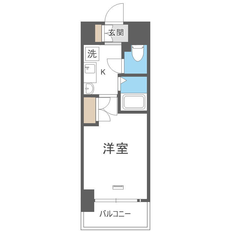 大阪市浪速区元町１丁目の賃貸マンションの間取り