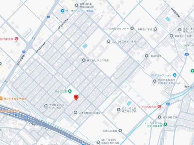 加古川市東神吉町砂部　土地の地図