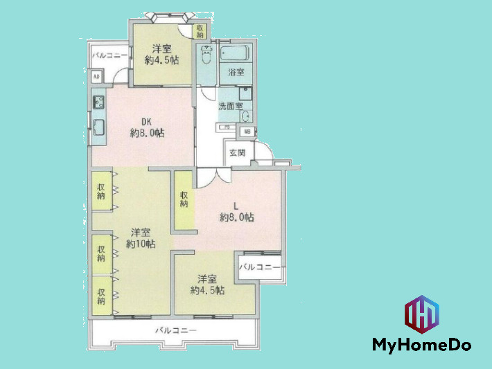 幸心西住宅３号棟の間取り