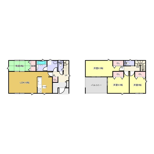 広畑区西蒲田　新築一戸建ての区画図