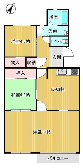 垂水高丸住宅５号棟の間取り