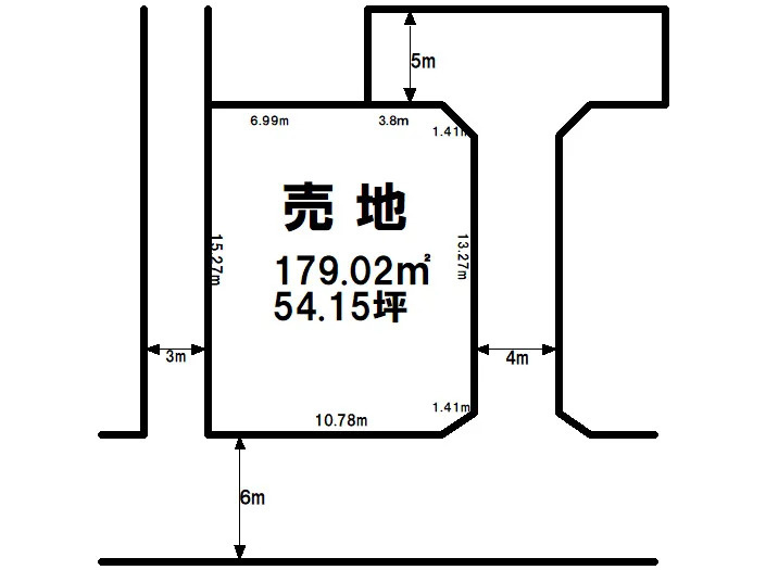 宇都宮市元今泉６丁目　売土地の土地図