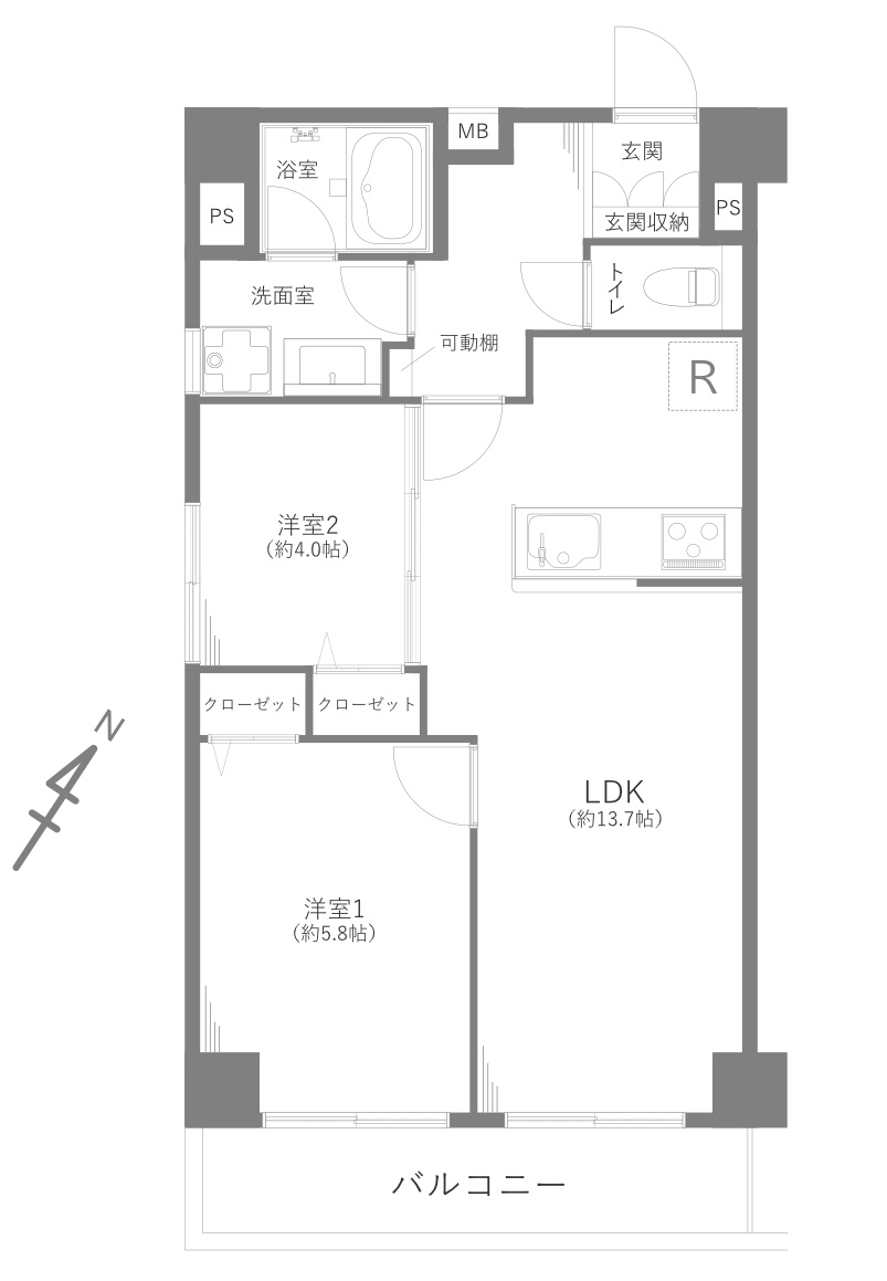 ダイアパレス下丸子の間取り