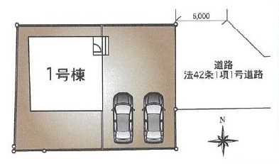 下妻市加養　第1　新築戸建ての区画図|区画図です♪