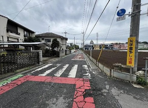 【新築】川越市砂新田2期 全1棟の前面道路含む現地写真