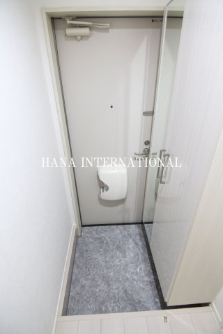 ハーモニーテラス湊新田の玄関