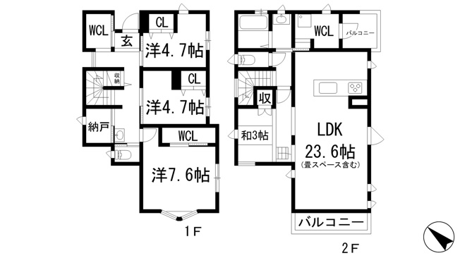 【間取り】 | 川面2丁目戸建