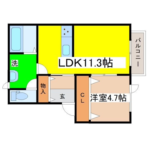 仮称愛国西４丁目ＡＰの間取り