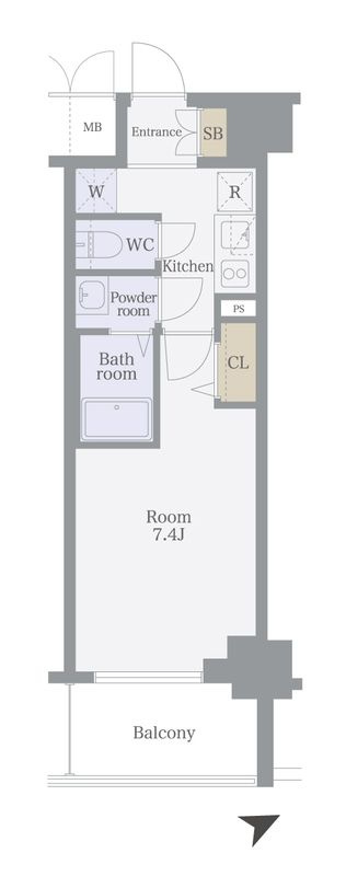 プレサンスジェネ浅草EASTの間取り