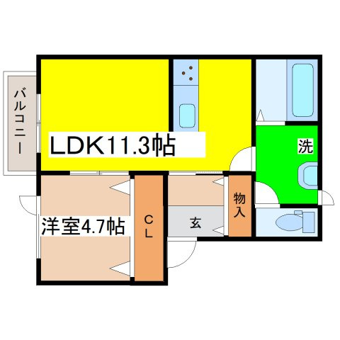 仮称愛国西４丁目ＡＰの間取り