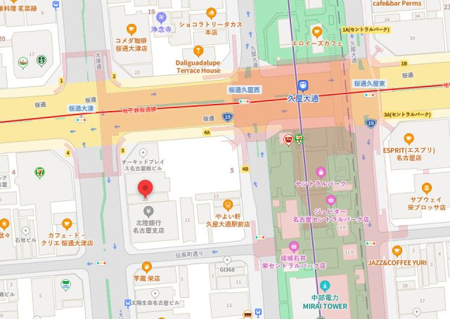 HP大津通ビルの地図
