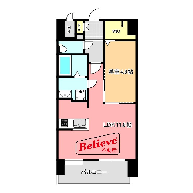 S-RESIDENCE六ツ門abreastIの間取り