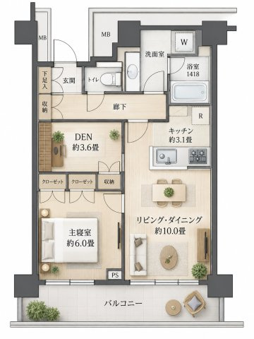 【間取り】 | リエトコート武蔵小杉 THE CLASSY TOWER　武蔵小杉駅4分/ペット飼育可/各階ゴミ置場有/共有施設充実