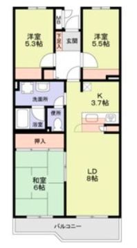 東長崎ハイツの間取り