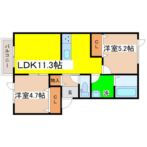 仮称愛国西４丁目ＡＰの間取り