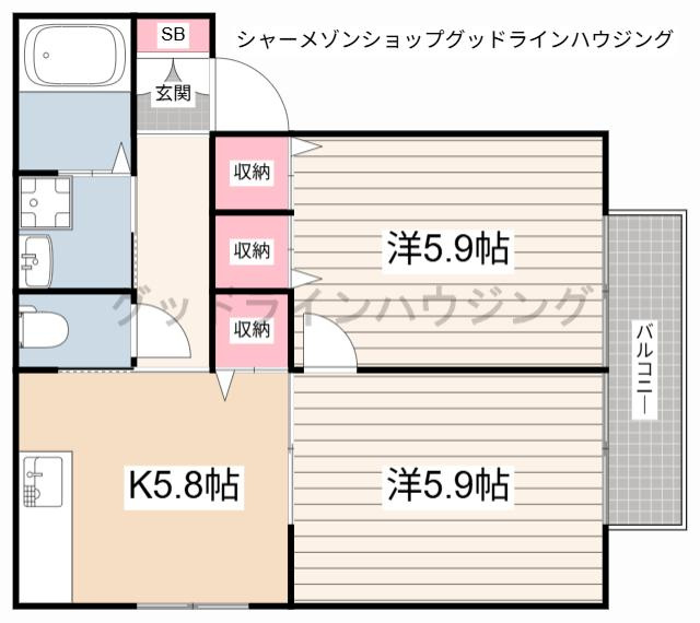 オネストB棟の間取り