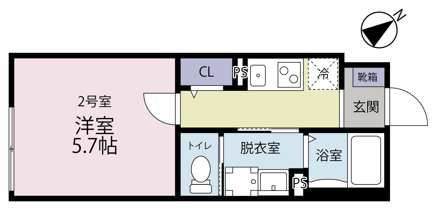 (仮称)仏向町新築アパートの間取り