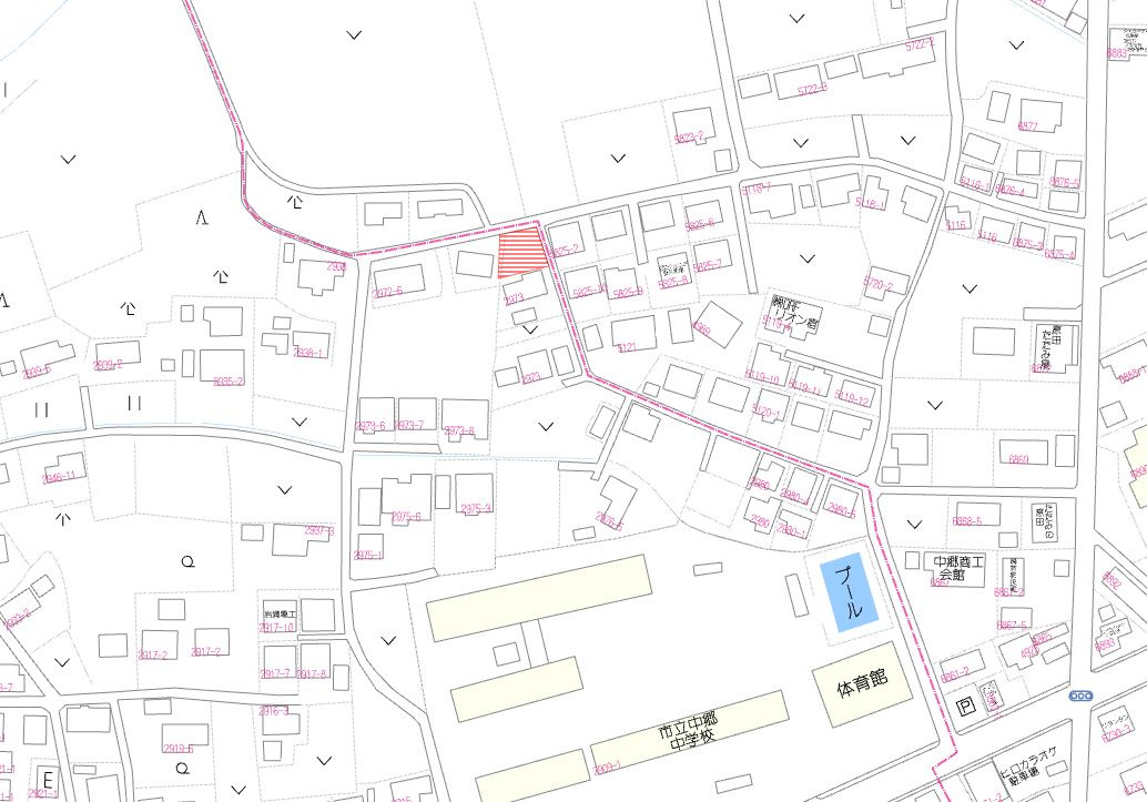 都城市梅北町の売地の土地図