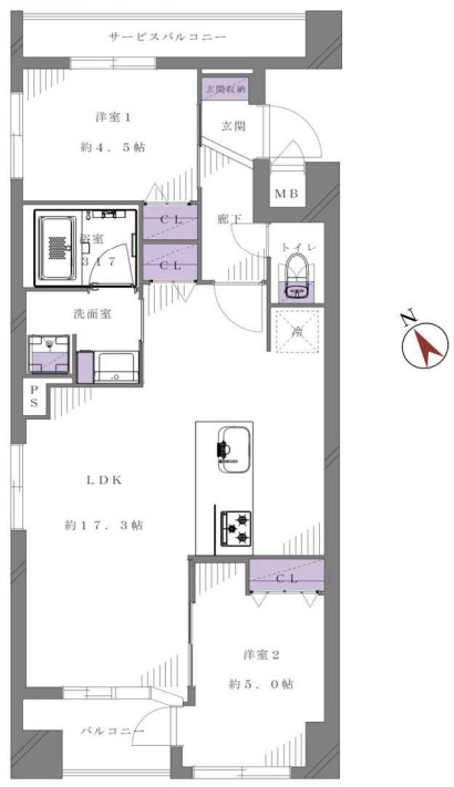CQレジデンシャル西日暮里ステーションフロントの間取り