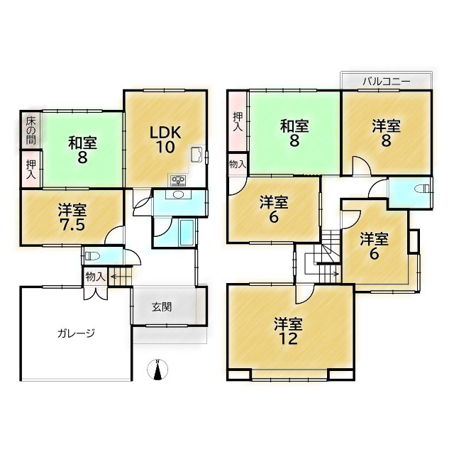 岡崎東天王町 中古戸建の間取り