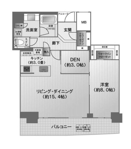 大阪ひびきの街 ザ・サンクタスタワーの間取り