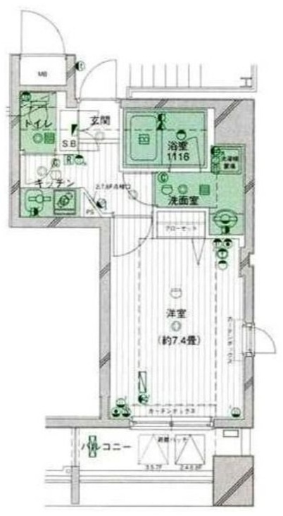 パークウェル京橋の間取り|間取りです。