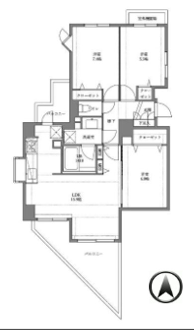 プロスペクト清澄庭園の間取り