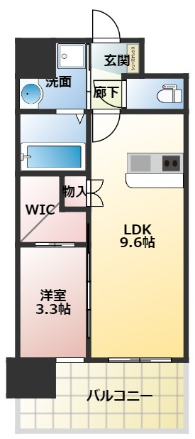 セレニテ江坂ミラクの間取り