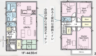CRADLE GARDEN　戸畑区中原東第7の間取り|ご家族それぞれのお部屋や趣味のスペースも確保できる4LDK♪ライフスタイルに合わせて幅広く活用できます！