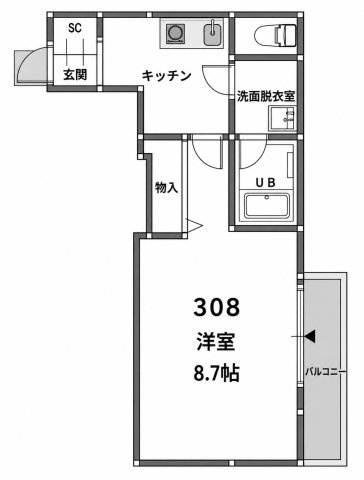 CASA WOOD 西浦町の間取り