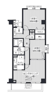 【間取り】 | メゾン芝浦 | 間取りです。