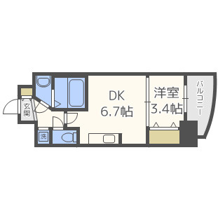 ラシュレエグゼ夕陽丘の間取り