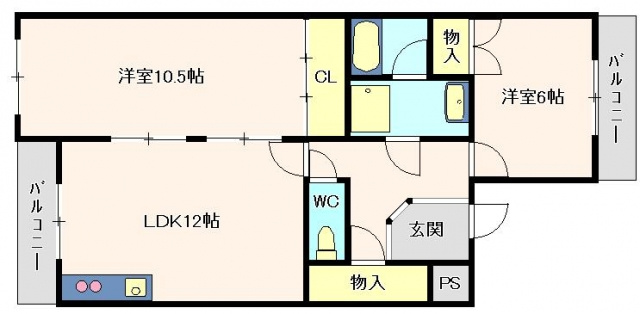 コーポ久兼の間取り