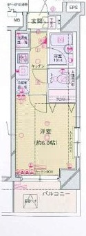 パレステュディオ目黒東の間取り|間取りです。