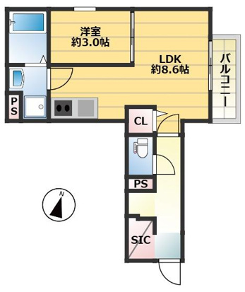 那珂川市今光４丁目のアパートの玄関