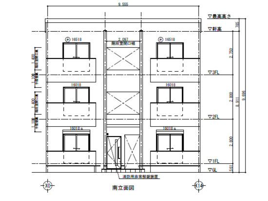 那珂川市今光４丁目のアパートの外観