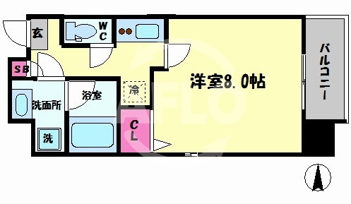 ウエンズ阿波座西の間取り|ウエンズ阿波座西　開放感ある間取