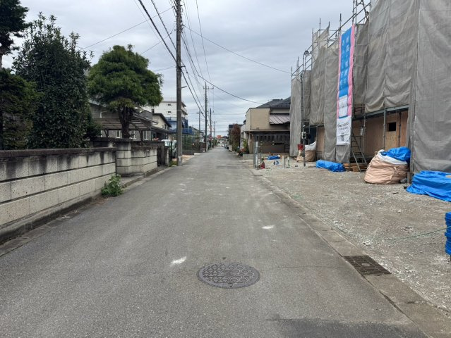 宇都宮市西川田南一丁目の前面道路含む現地写真