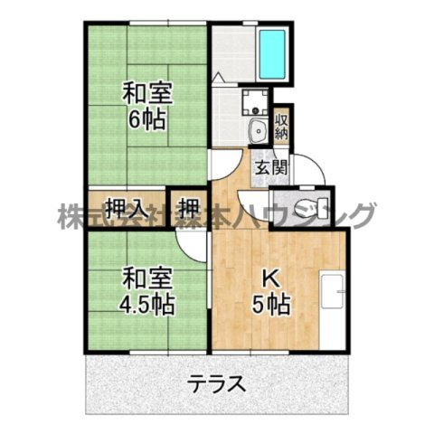 【間取り】 | 　石橋ハイツA
