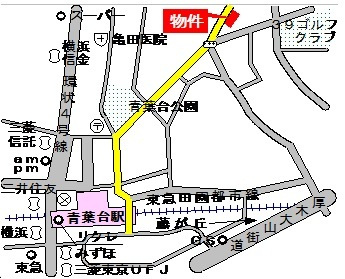 ディアスもえぎ野Ⅱ番館の地図|青葉台駅徒歩５分で便利です