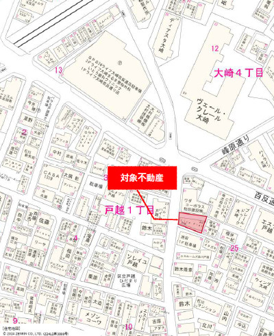 品川区戸越　LiveFlat戸越の地図