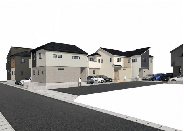 【外観パース】 | 坂戸市片柳　ブルーミングガーデン　新築戸建　全10棟　5号棟 | 外観パースのため、実際とは多少異なる場合がございます。