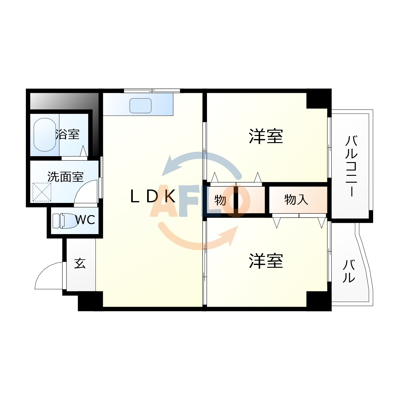 ブロンズパレス　南小学校区の間取り|ブロンズパレス　間取り